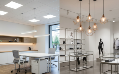 Modern commercial lighting solutions for office and retail spaces